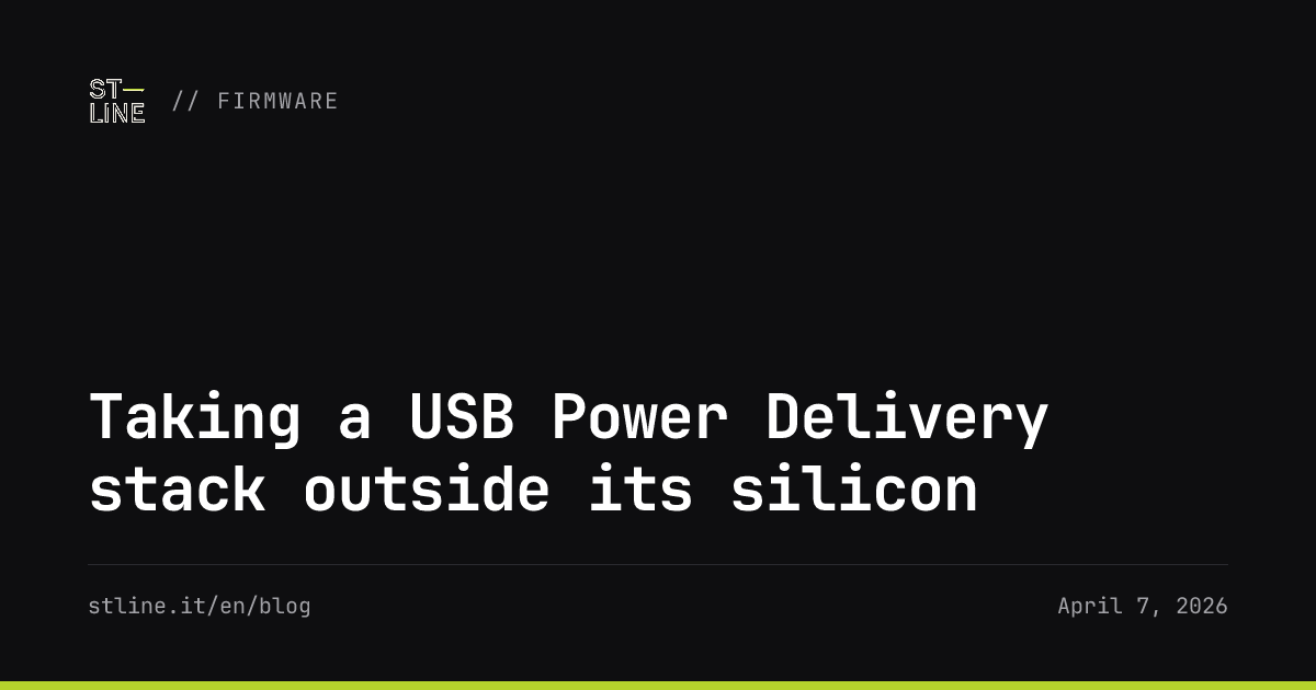 Taking a USB Power Delivery stack outside its silicon — ST-LINE